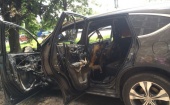 На ул. Баграмяна в Калининграде сгорел внедорожник «Хонда»