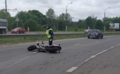 Мотоциклист без прав спровоцировал ДТП на выезде из Калининграда